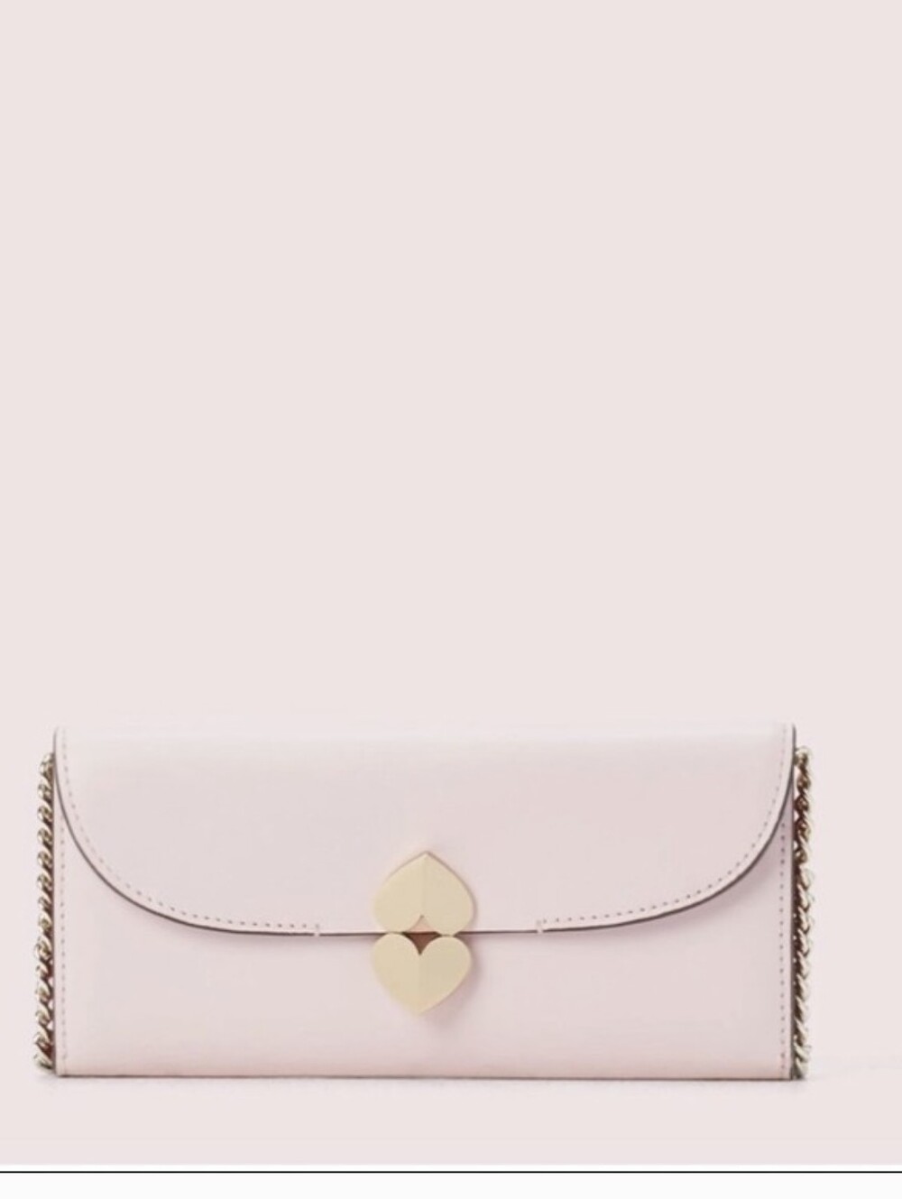 Kate Spade Pink Chain Strap Crossbody Clutch - Gold Hardware Lulu Pink